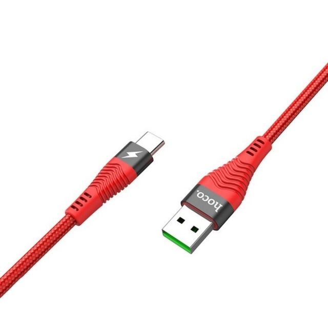 Кабель Hoco U53 5A Flash Charging Data Cable для Type-C Red: Швидкий та Стильний Заряд