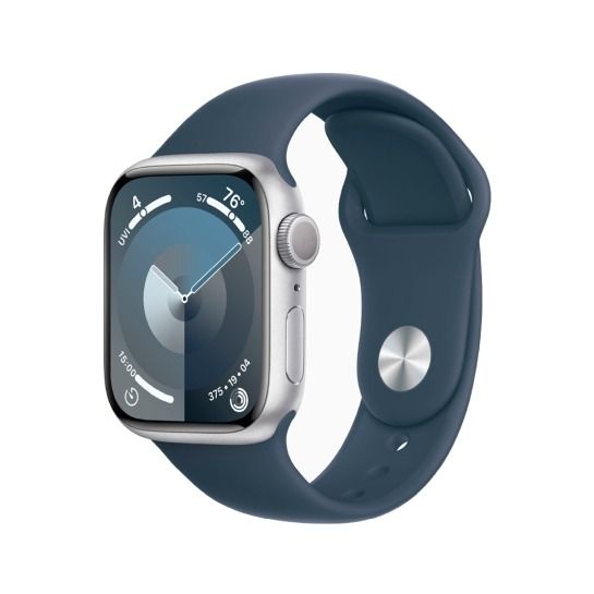 Apple Watch Series 9 GPS 41mm Silver Alu. Case w. Storm Blue S. Band - M/L (MR913)