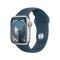 Apple Watch Series 9 GPS 41mm Silver Alu. Case w. Storm Blue S. Band - M/L (MR913)