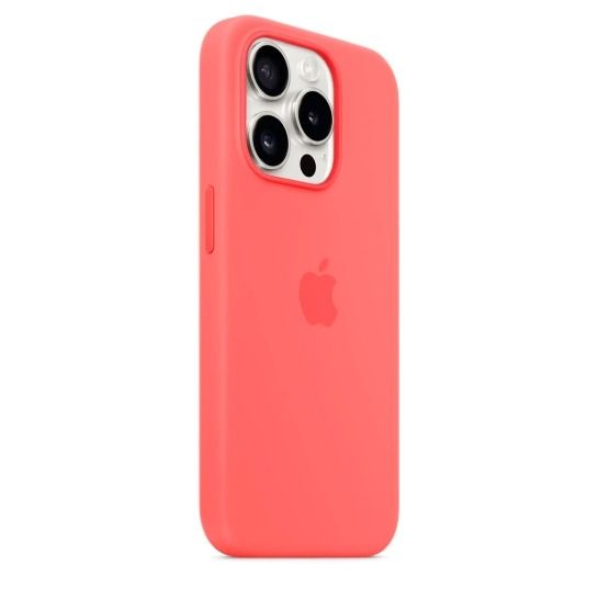 Чохол Apple Silicone Case with Animation & MagSafe iPhone 15 Pro (1:1 original), Guava