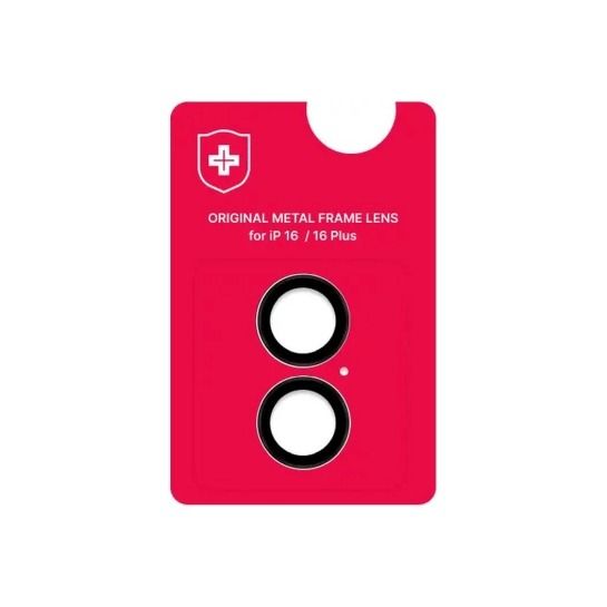 Линза на камеру  +NEU Chatel Metal Frame Lens Protector Glass for iPhone 16 /16 Plus Black