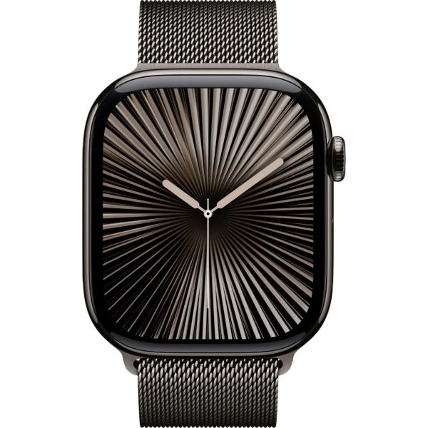 Apple Watch Series 10 GPS + Cellular 46mm Slate Titanium Case w. Slate Milanese Loop - M/L (MWYW3)