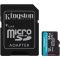 Карта пам'яті Kingston microSD 64GB C10 UHS-I U3 A2 V30 R200MB/s + SD