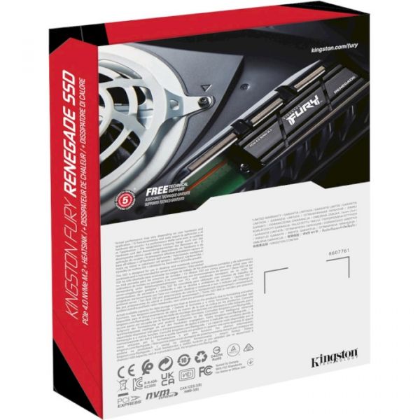 SSD накопичувач 500GB Kingston FURY Renegade with Heatsink (SFYRSK/500G)