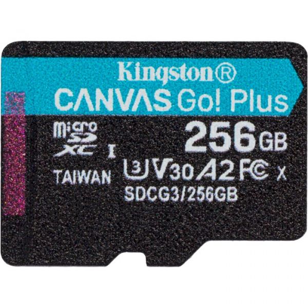 Карта пам'яті Kingston 256 GB microSDXC class 10 UHS-I U3 Canvas Go! Plus (SDCG3/256GBSP)