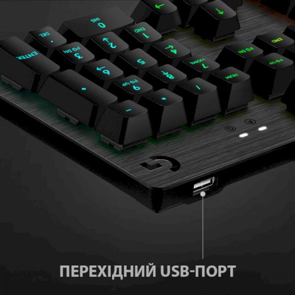 Клавіатура Logitech G512 Lightsync RGB Mechanical GX Blue USB Carbon (920-008946)