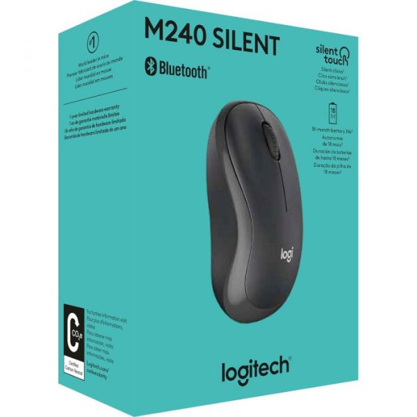 Миша Logitech M240 Silent Charcoal (910-007119)