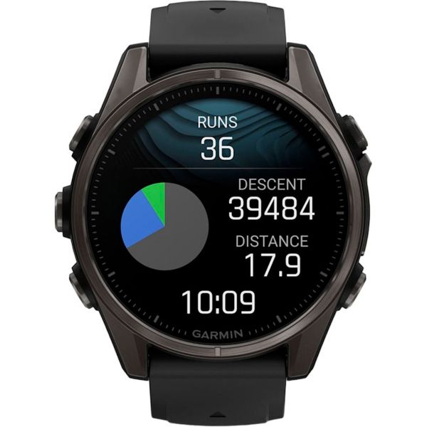 Смарт-годинник Garmin Fenix 8 43mm AMOLED Sapphire Carbon Gray DLC Tit. (010-02903-20/21)