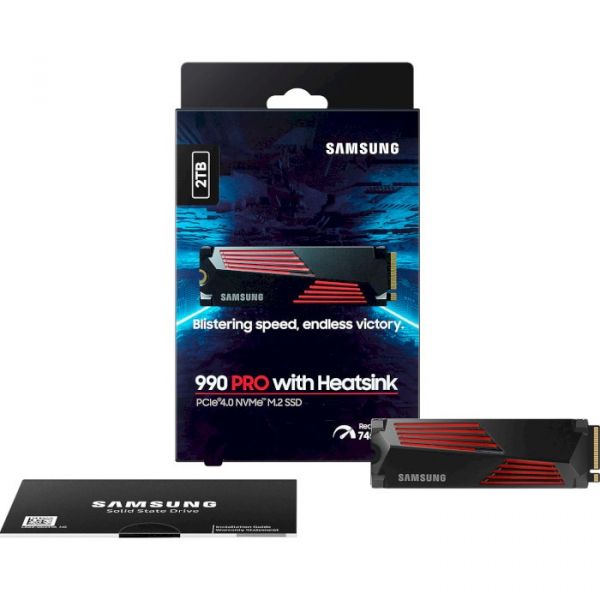 SSD накопичувач Samsung 990 PRO with Heatsink 2 TB (MZ-V9P2T0CW)