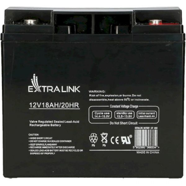 Акумулятор Extralink AGM 12V 18 Ah