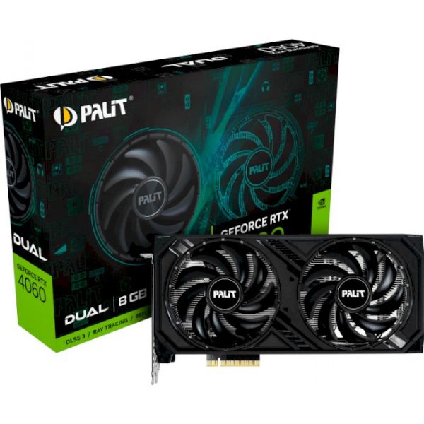 Видеокарта  Palit GeForce RTX 4060 Dual (NE64060019P1-1070D)