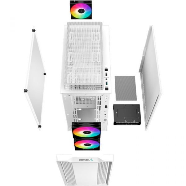 Корпус Deepcool CC360 ARGB White (R-CC360-WHAPM3-G-1)