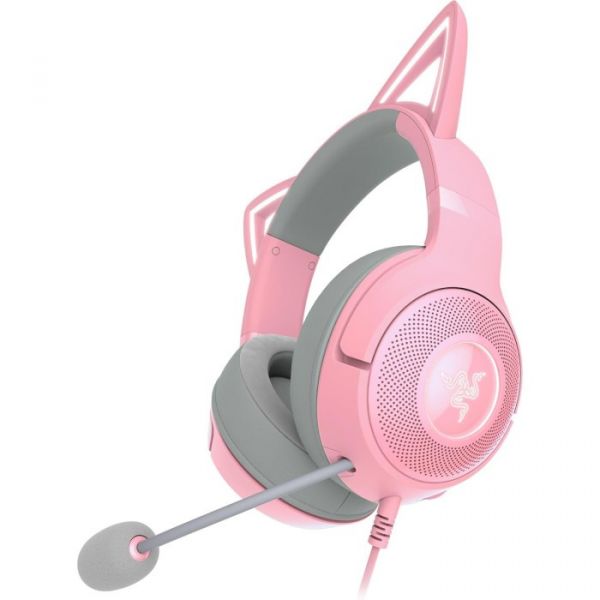 Комп'ютерна гарнітура Razer Kraken Kitty V2 Quartz (RZ04-04730200-R3M1)