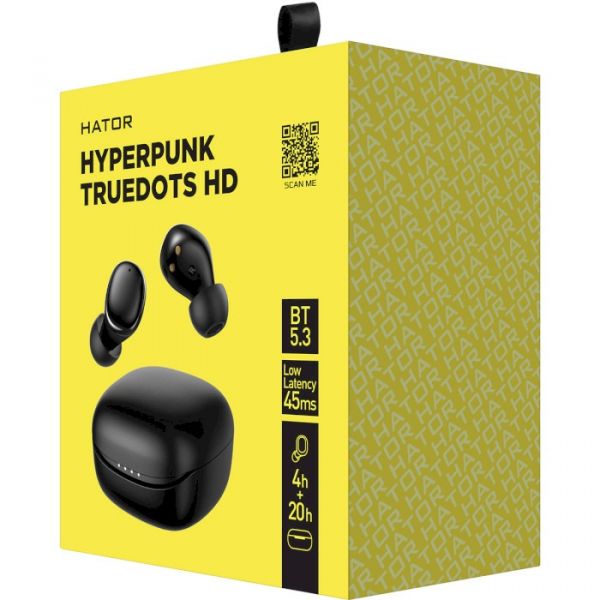 Навушники TWS HATOR Hyреrpunk Truedots HD (HTA411) black