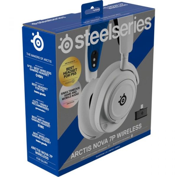 Комп'ютерна гарнітура SteelSeries Arctis Nova 7P White (61561)