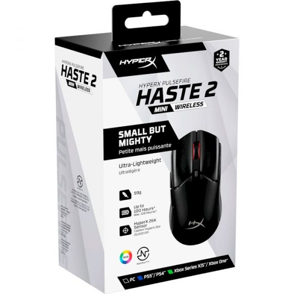 Миша HyperX Pulsefire Haste 2 Mini Wireless black (7D388AA)