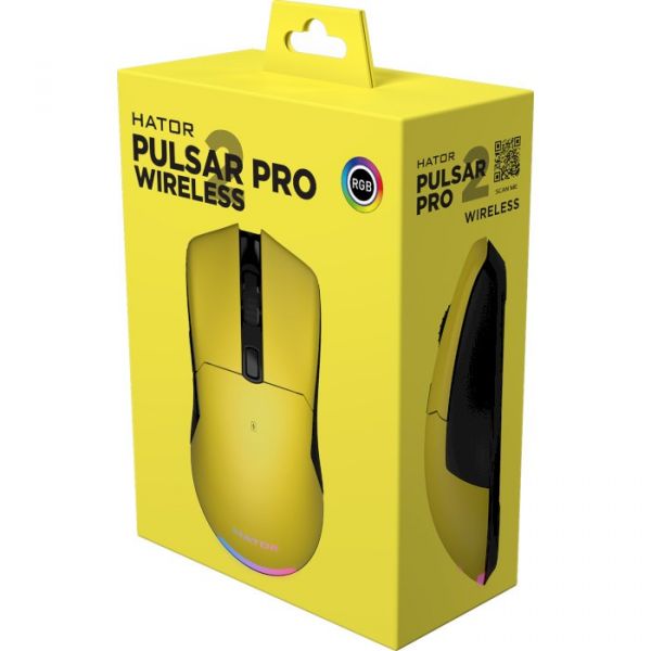 Миша Hator Pulsar 2 Pro Wireless Yellow (HTM-532)