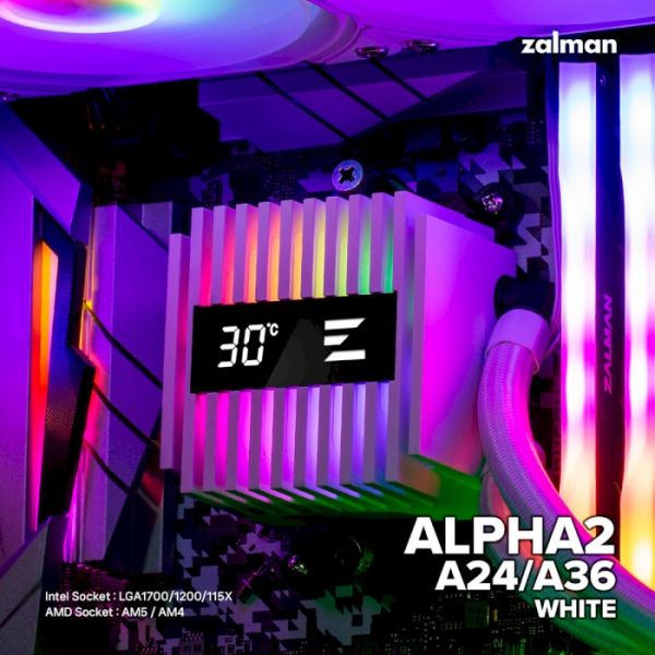 Водяне охолодження Zalman Alpha 2 A36 ARGB White (ALPHA2A36WHITE)