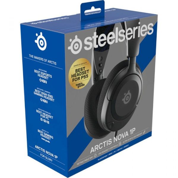 Комп'ютерна гарнітура SteelSeries Arctis Nova 1P Black (61611)