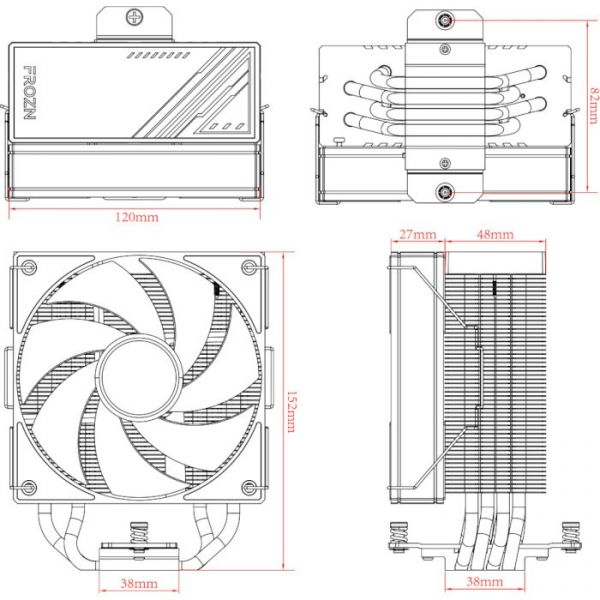 Повітряне охолодження ID-Cooling Frozn A410 ARGB Black