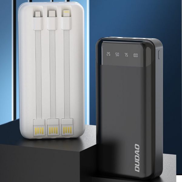 Портативний зарядний пристрій Power Bank Dudao 20000mAh USB-C/microUSB/Lightning White