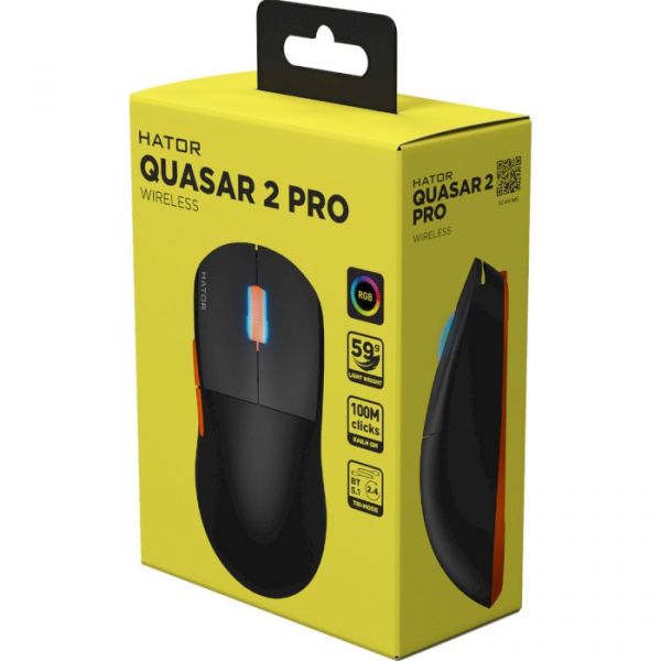 Миша Hator Quasar 2 PRO Wireless Black/Orange (HTM560BO)