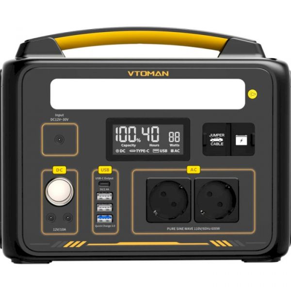 Зарядна станція Vtoman Jump 600X PB-20 (299 Вт/г) 600W LiFePo4