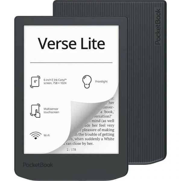 Електронна книга з підсвічуванням PocketBook 619 Verse Lite Midnight Grey (PB619-T-WW)