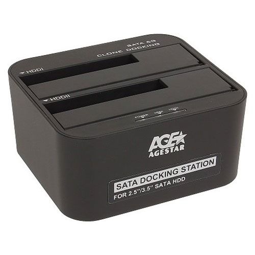 Док-станція Agestar для 2xHDD 2.5"/3.5" SATA USB3.0 (3UBT6-6G (Black)