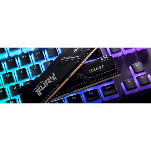 Модуль пам'яті KINGSTON FURY Beast DDR4 3200MHz 32GB Kit 2x16GB Black (KF432C16BB1K2/32WP)