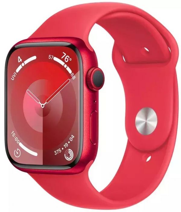 Apple Watch Series 9 GPS 45mm PRODUCT RED Alu. Case w. PRODUCT RED Sport Band - M/L (MRXK3)