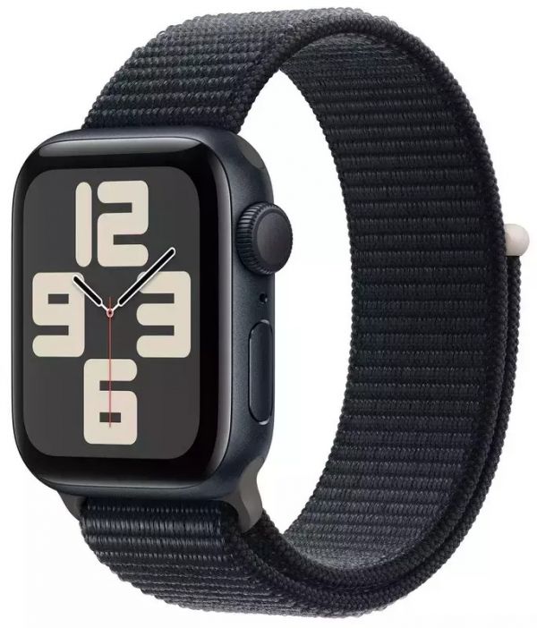 Apple Watch SE 2 GPS 44mm Midnight Aluminium Case with Midnight Sport Loop (MREA3)