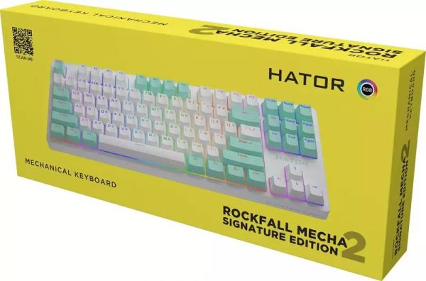 Клавіатура Hator Rockfall 2 Mecha Signature Edition White/White/Mint (HTK-521-WWM)