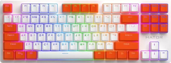 Клавіатура Hator Rockfall 2 Mecha Signature Edition White/White/Orange (HTK-521-WWO)