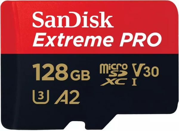 Карта пам'яті SanDisk 128 GB microSDXC UHS-I U3 Extreme Pro + SD Adapter (SDSQXCD-128G-GN6MA)