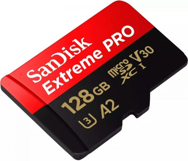 Карта пам'яті SanDisk 128 GB microSDXC UHS-I U3 Extreme Pro + SD Adapter (SDSQXCD-128G-GN6MA)