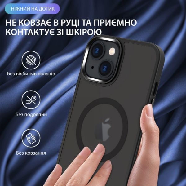 Чохол WAVE Matte Insane Case with Magnetic Ring iPhone 15 (black)