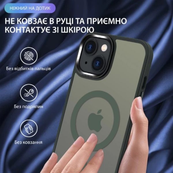 Чохол WAVE Matte Insane Case with Magnetic Ring iPhone 15 Pro (green)