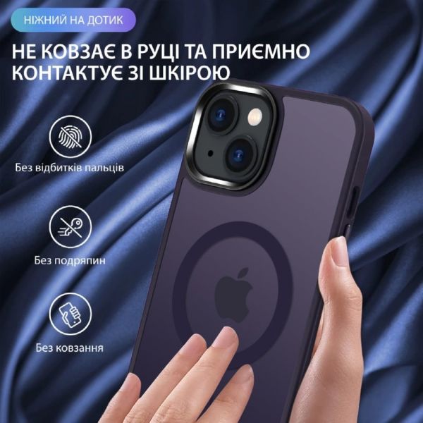 Чохол WAVE Matte Insane Case with Magnetic Ring iPhone 15 (deep purple)