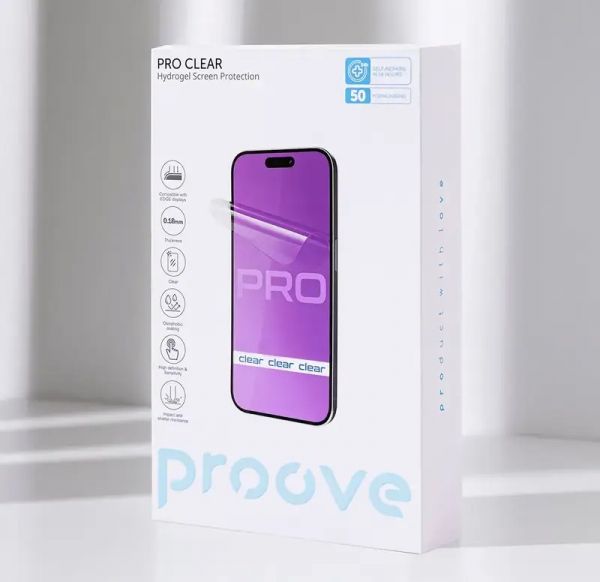 Захисна гідрогелева плівка Proove Hydrogel Screen Protection PRO Clear