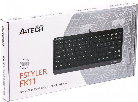 Клавиатура A4Tech FK11 Ukr Grey USB