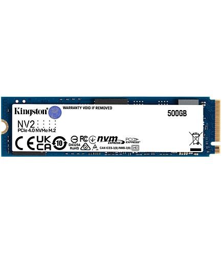 SSD накопичувач 500GB Kingston NV2 M.2 2280 PCIe Gen4.0 x4 (SNV2S/500G)