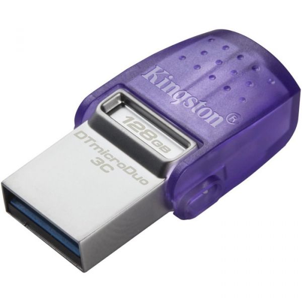 Накопичувач USB 128G Kingston usb3.0+TypeC DTDUO3CG3 microDuo 3C 200MB/s Metal^