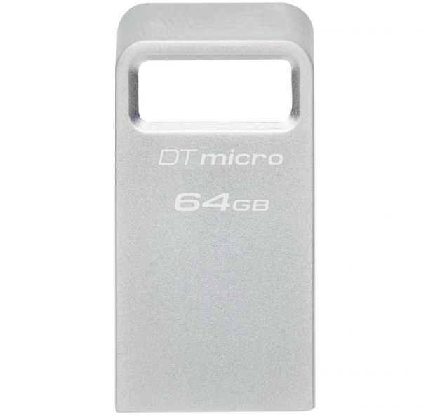 Накопичувач Kingston   64GB USB 3.2 Type-A Gen1 DT Micro R200MB/s Metal