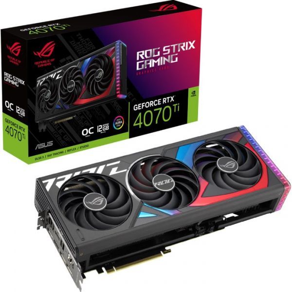 Відеокарта Asus GeForce RTX 4070 Ti 12GB GDDR6X ROG Strix Gaming OC(ROG-STRIX-RTX4070TI-O12G-GAMING)