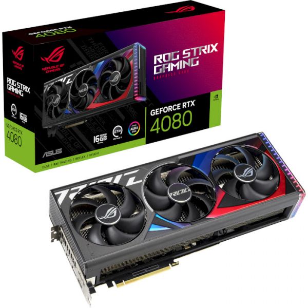Відеокарта Asus GeForce RTX 4080 16GB GDDR6X ROG Strix Gaming (ROG-STRIX-RTX4080-16G-GAMING)
