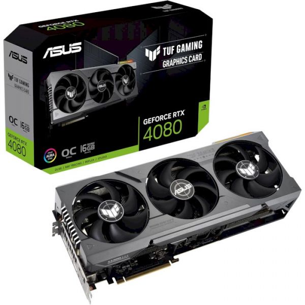 Відеокарта ASUS GeForce RTX 4080 16GB GDDR6X TUF Gaming OC (TUF-RTX4080-O16G-GAMING)