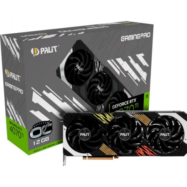 Відеокарта Palit GeForce RTX 4070 Ti 12GB GDDR6X GamingPro OC (NED407TT19K9-1043A)