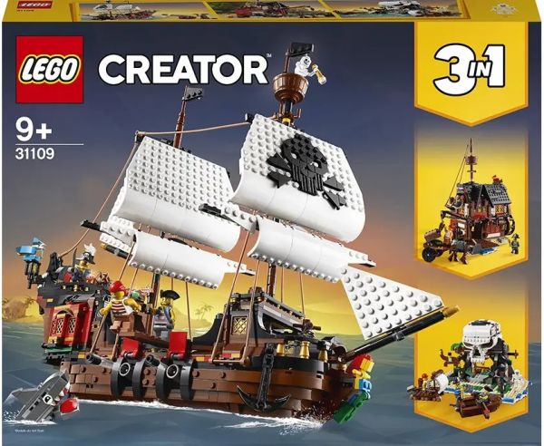 Блоковий конструктор LEGO Creator Піратський корабель, 1262 деталі  (31109)