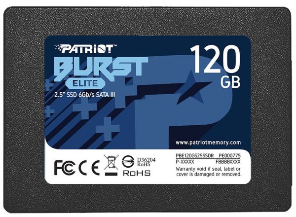 Накопичувач SSD 120GB Patriot Burst Elite 2.5 SATAIII TLC (PBE120GS25SSDR)